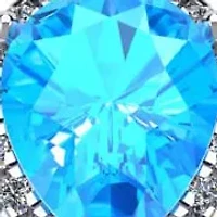 1 Carat Pear Shape Gemstone and Halo Diamond Ring Sterling Silver