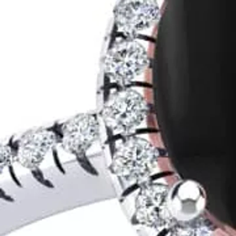 2 Carat Oval Shape Gemstone and Halo Diamond Ring Sterling Silver