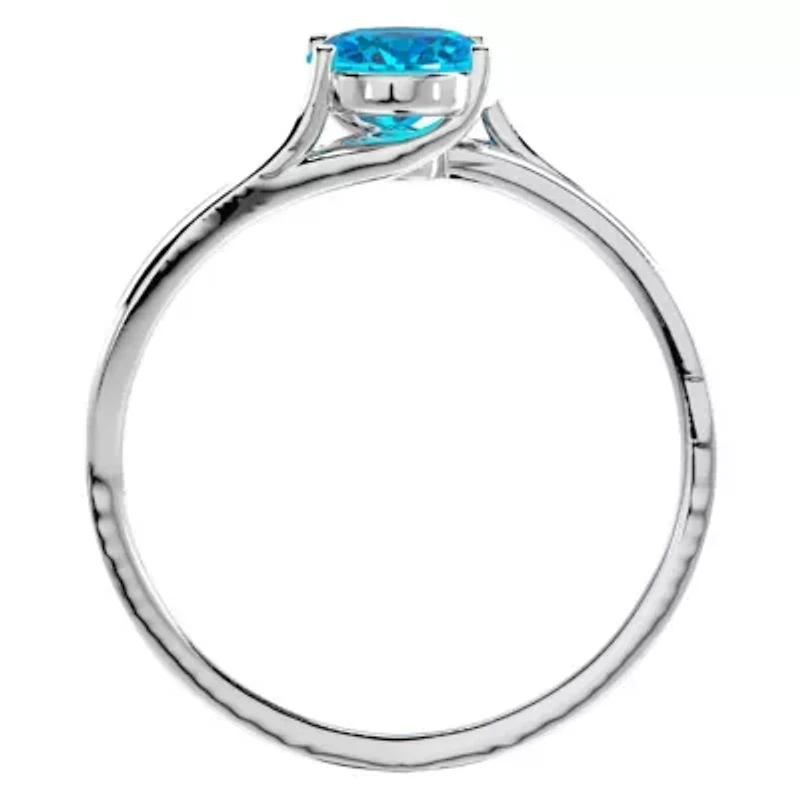 Lab Created 1 1/2 Carat Oval Shape Gemstone and Diamond Ring Sterling Silver