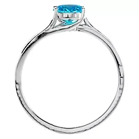 Lab Created 1 1/2 Carat Oval Shape Gemstone and Diamond Ring Sterling Silver