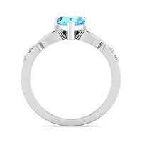 Lab Created 1 Carat Heart Shape Gemstone Diamond Claddagh Ring Sterling Silver