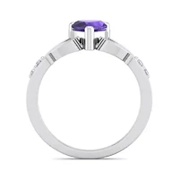 Lab Created 1 Carat Heart Shape Gemstone Diamond Claddagh Ring Sterling Silver