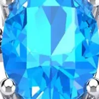 1.40 Carat Oval Shape Gemstone and Fancy Diamond Ring Sterling Silver
