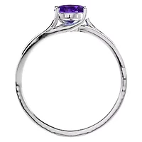 Lab Created 1 1/2 Carat Oval Shape Gemstone and Diamond Ring Sterling Silver