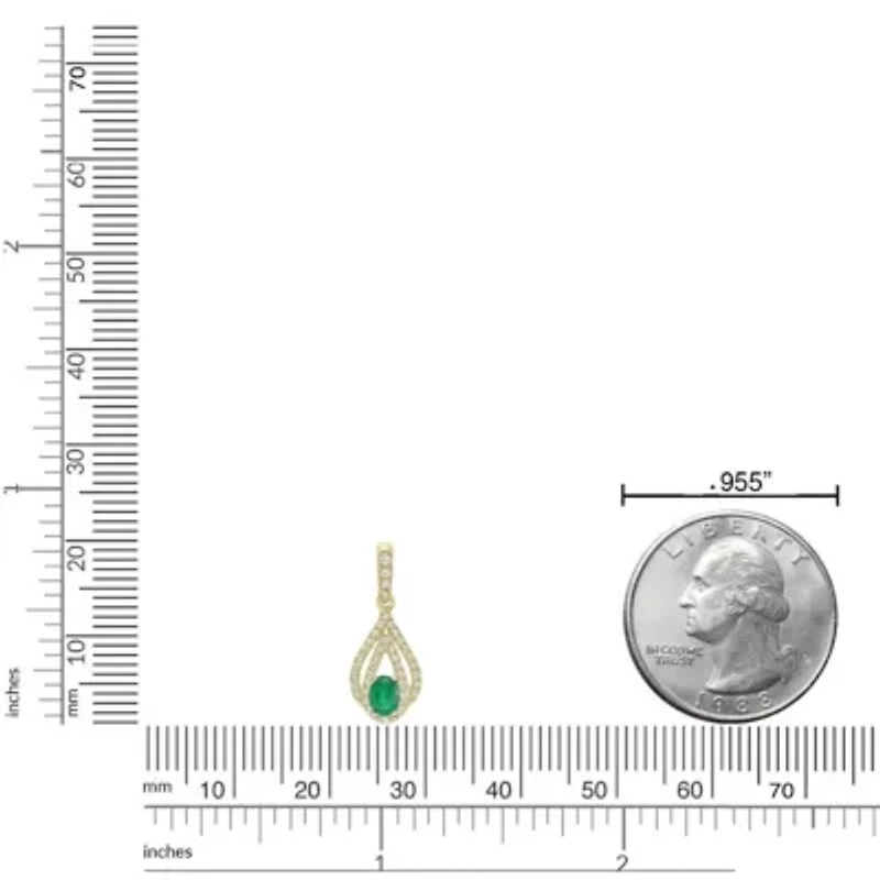 10K Gold Ruby and 1/5 ct. t.w. Diamond Pendant Necklace