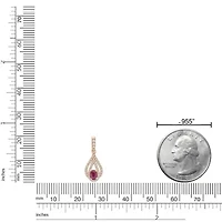 10K Gold Ruby and 1/5 ct. t.w. Diamond Pendant Necklace