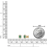 10K Gold Ruby and 1/8 ct. t.w. Diamond Stud Earrings