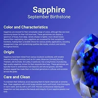 10K White Gold Sapphire and 1/8 ct. t.w. Diamond Stud Earrings