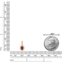 10K Gold Ruby and 1/10 ct. t.w. Diamond Pendant Necklace