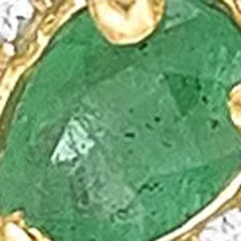 10K Gold Emerald and 1/4 ct. t.w. Diamond Stud Earrings