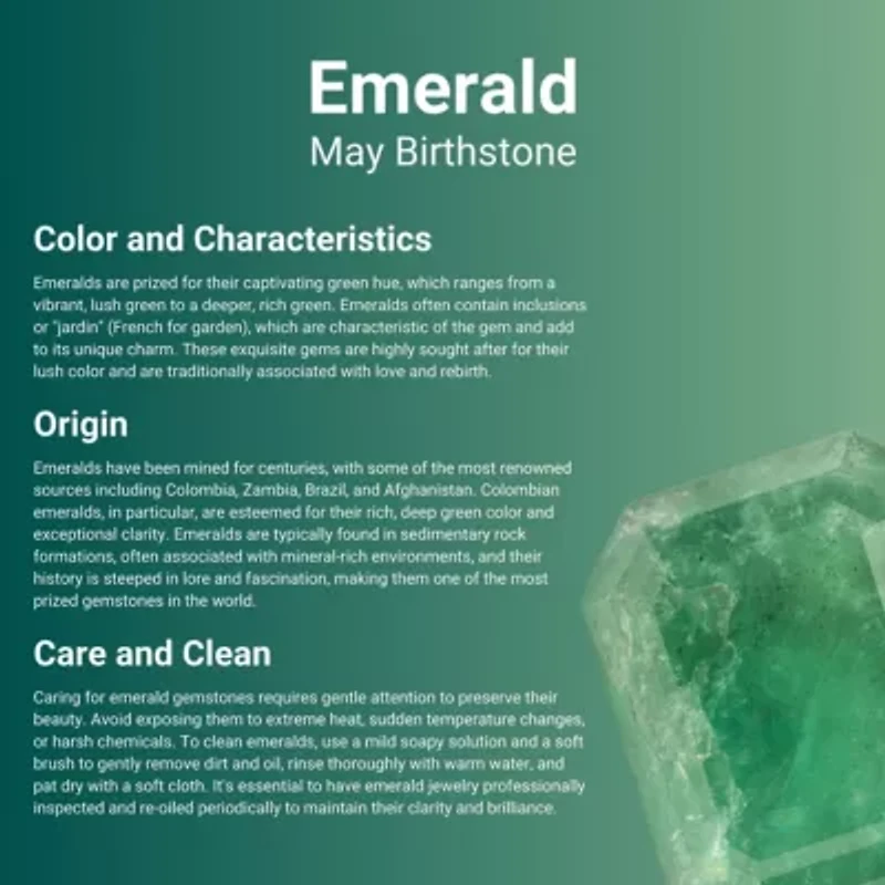 10K Gold Emerald and 1/8 ct. t.w. Diamond Pendant Necklace