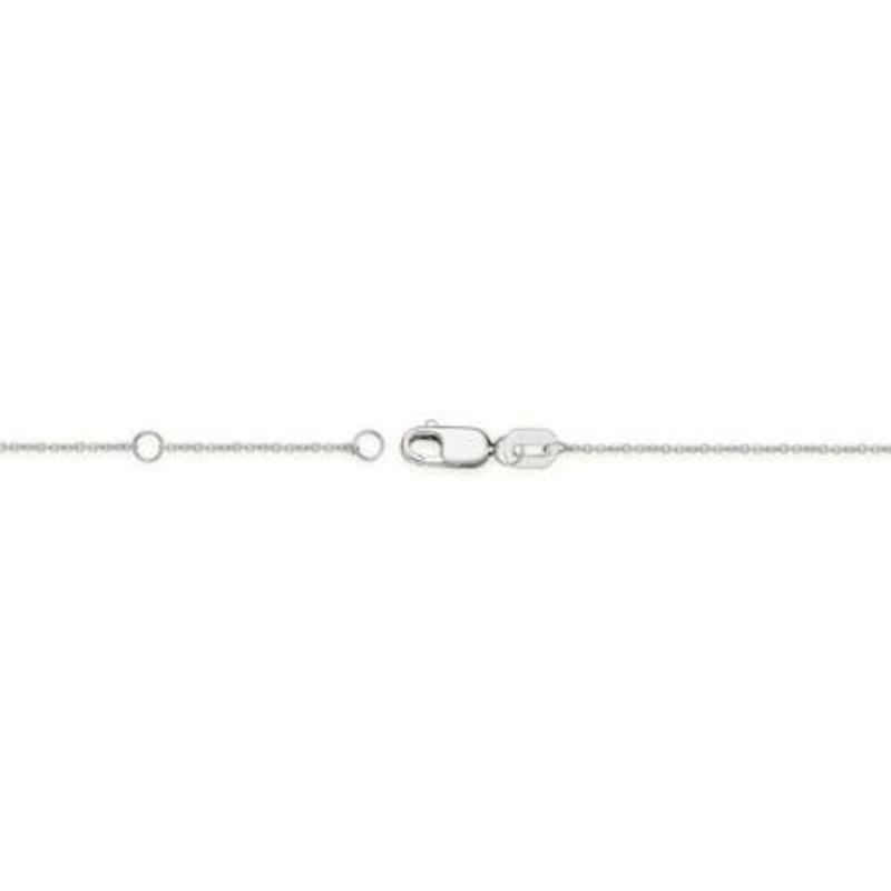 10K White Gold Sapphire and 1/8 ct. t.w. Diamond Pendant Necklace