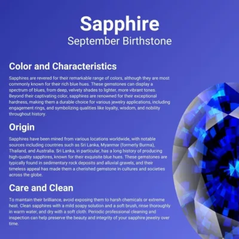 10K White Gold Sapphire and 1/8 ct. t.w. Diamond Pendant Necklace