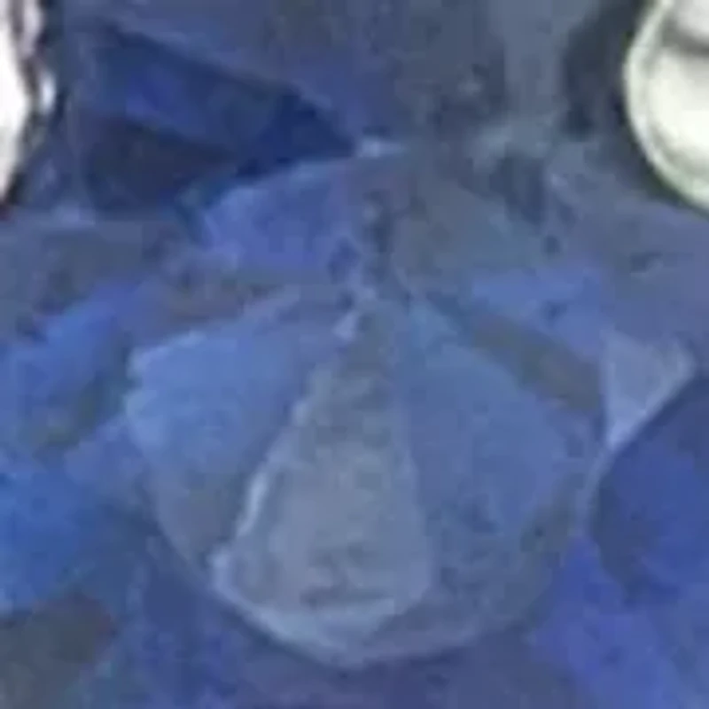 10K White Gold Sapphire and Diamond Accent Hoop Earrings