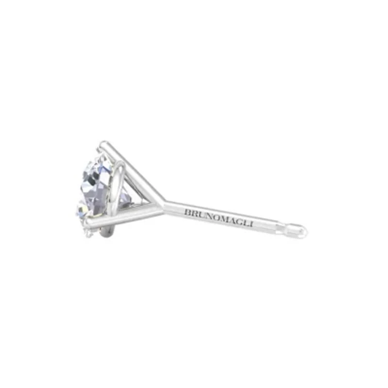 Lab Created Mens Carat Lab Grown Diamond Martini Stud Earring In Sterling Silver