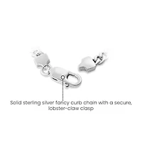 Lab Created Mens Emanuele 1/3 Carat Lab Grown Diamond Bracelet In Sterling Silver, 8 Inches
