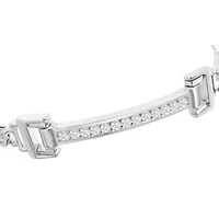 Lab Created Mens Emanuele 1/3 Carat Lab Grown Diamond Bracelet In Sterling Silver, 8 Inches