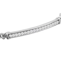Lab Created Mens Domenico 1/2 Carat Lab Grown Diamond Bracelet In Sterling Silver, 8 Inches