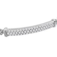 Lab Created Mens Giuseppe 1 1/2 Carat Lab Grown Diamond Bracelet In Sterling Silver, 8 Inches