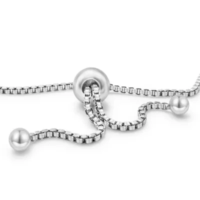 Lab Created Carat Lab Grown Diamond Bolo Bracelet In Sterling Silver