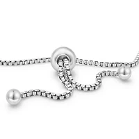 Lab Created Carat Lab Grown Diamond Bolo Bracelet In Sterling Silver