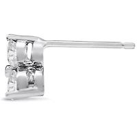 1 Carat Moissanite Triangle Stud Earrings In Sterling Silver