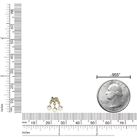 Lab Created 18k Gold Plated Sterling Silver Lab Grown Diamond Accent Dangling Pendant Necklace