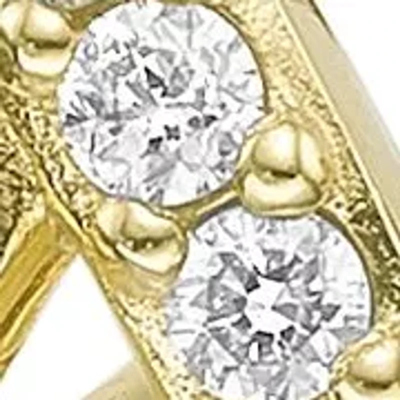 Lab Created 18k Gold Plated Silver 1/6 CTTW Lab Grown Diamond Dangle Toggle Earrings