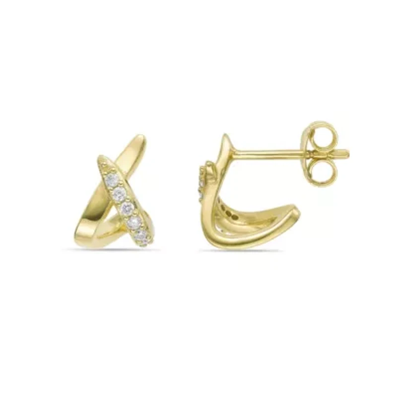 Lab Created 18k Gold Plated Silver 1/6 CTTW Lab Grown Diamond Dangle Toggle Earrings