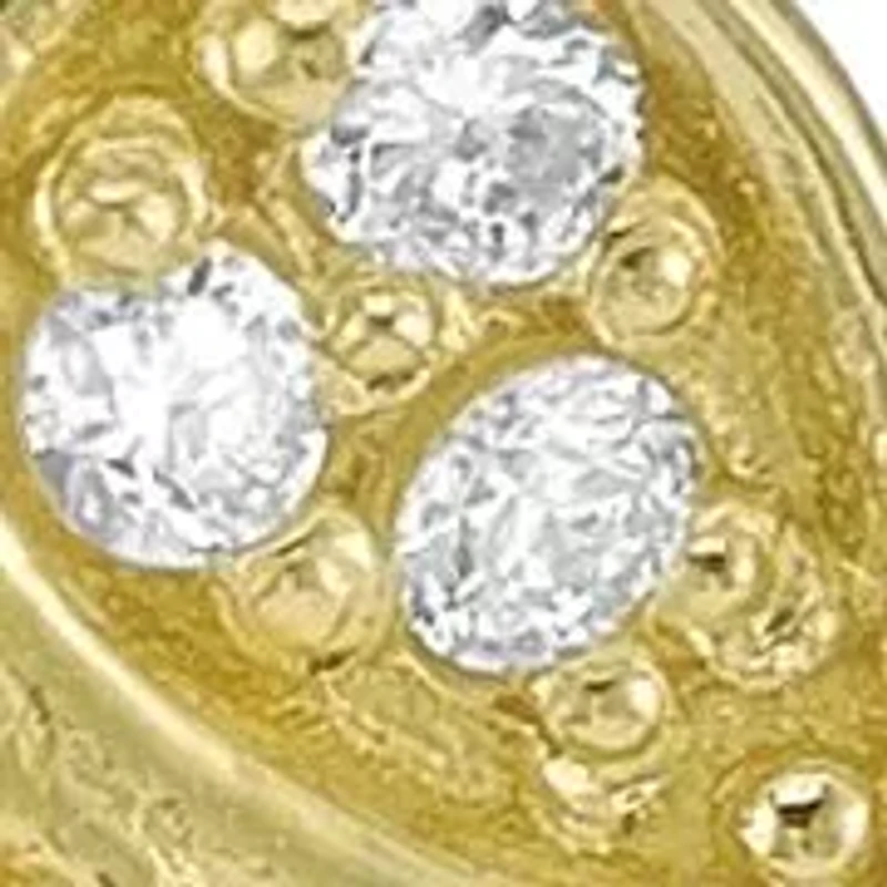 Lab Created 18k Gold Plated Silver Lab Grown Diamond Accent Dangle Earrings