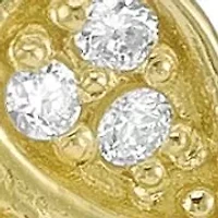 Lab Created 18k Gold Plated Silver Lab Grown Diamond Accent Dangle Earrings