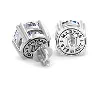 Lab Created Carat Lab Grown Diamond Stud Earrings In Sterling Silver