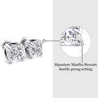 Lab Created Carat Lab Grown Diamond Stud Earrings In Sterling Silver
