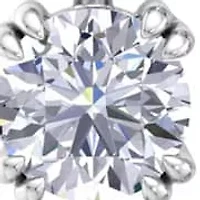 Lab Created Carat Round Shape Lab Grown Diamond Drop Earrings In Sterling Silver