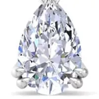 Lab Created Carat Pear Shape Lab Grown Diamond Drop Earrings In Sterling Silver