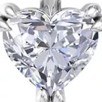 Lab Created Carat Heart Shape Lab Grown Diamond Drop Earrings In Sterling Silver