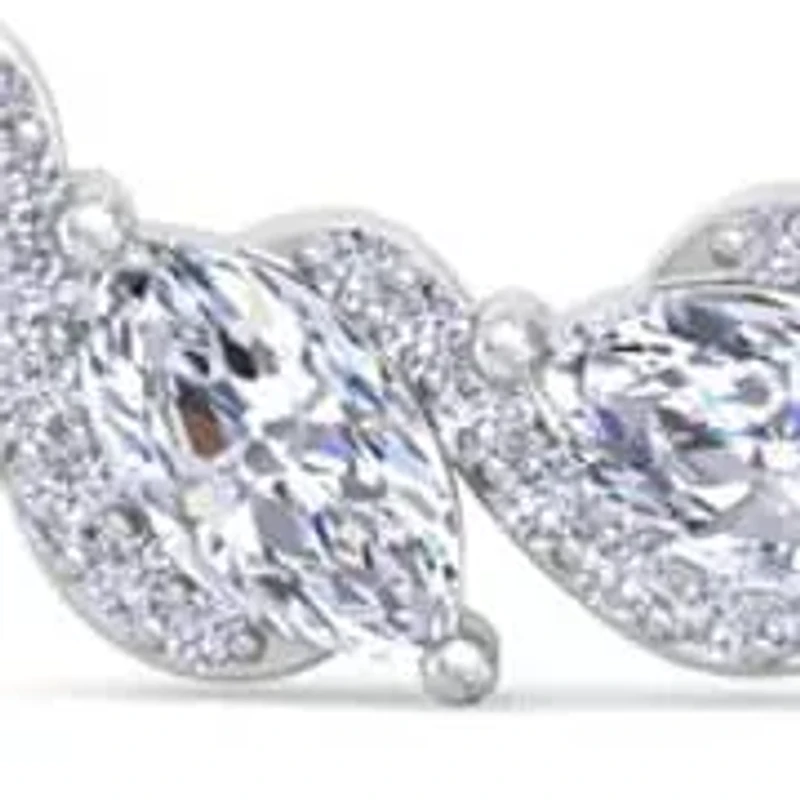 Lab Created Carat Lab Grown Diamond Hoop Earrings In Sterling Silver