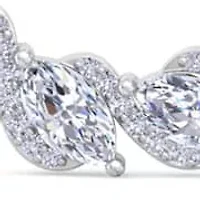 Lab Created Carat Lab Grown Diamond Hoop Earrings In Sterling Silver