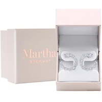 Lab Created Carat Lab Grown Diamond Hoop Earrings In Sterling Silver