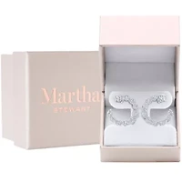 Lab Created 5 Carat Lab Grown Diamond Hoop Earrings In Sterling Silver, Oval