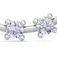 Lab Created Carat Lab Grown Diamond Hoop Earrings In Sterling Silver