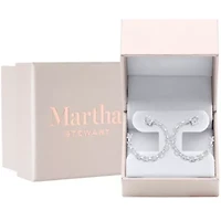 Lab Created Carat Lab Grown Diamond Hoop Earrings In Sterling Silver