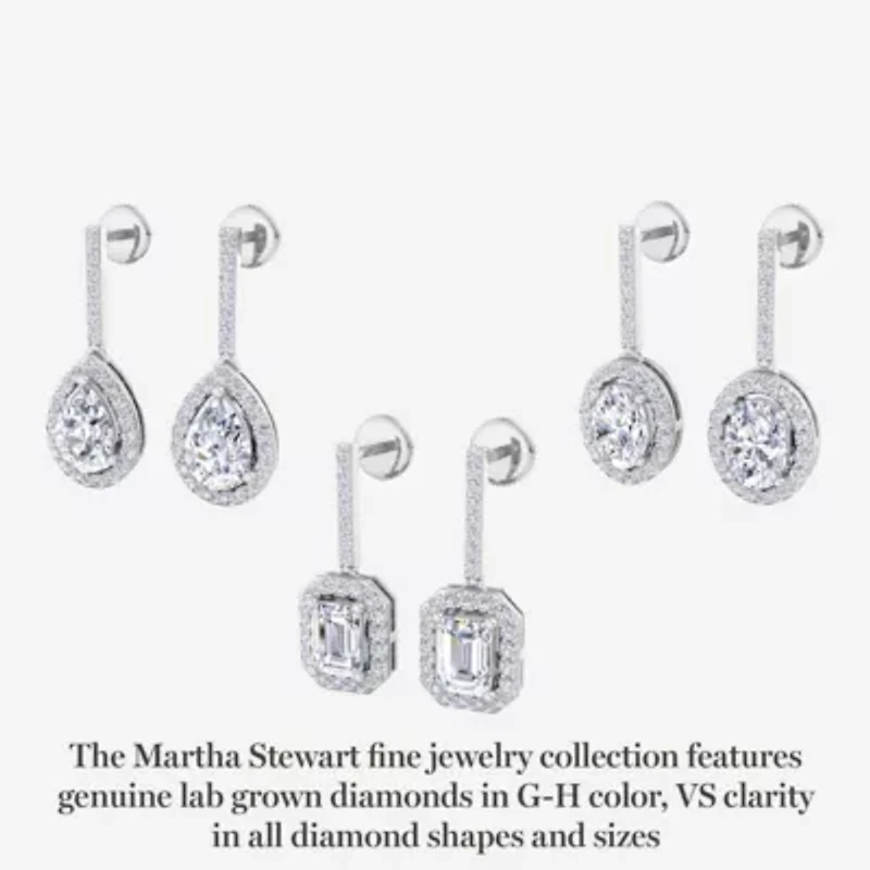 Lab Created 2 1/2 Carat Oval Shape Lab Grown Diamond Drop Earrings In Sterling Silver