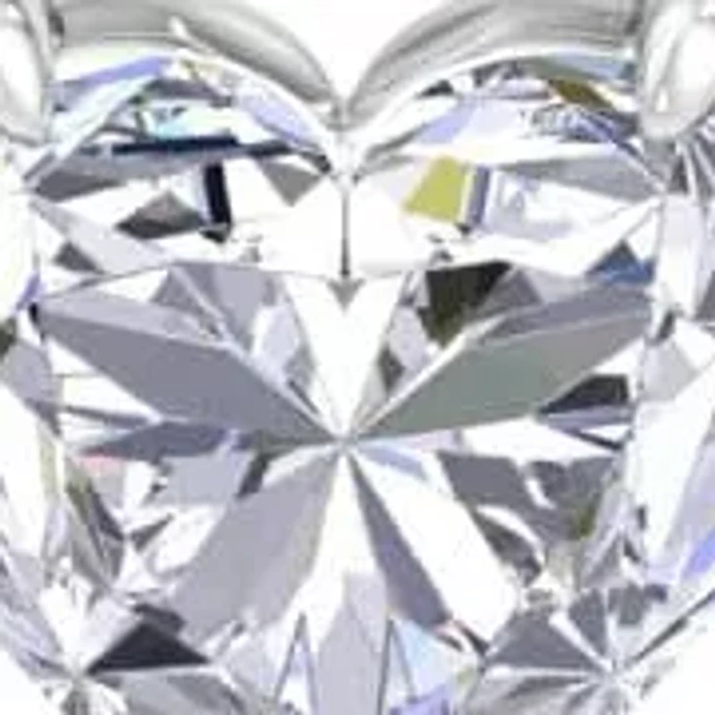 Lab Created Carat Heart Shape Lab Grown Diamond Solitaire Necklace In Sterling Silver