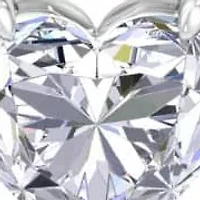 Lab Created Carat Heart Shape Lab Grown Diamond Solitaire Necklace In Sterling Silver