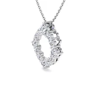 Lab Created 4 Carat Lab Grown Diamond Circle Necklace In Sterling Silver