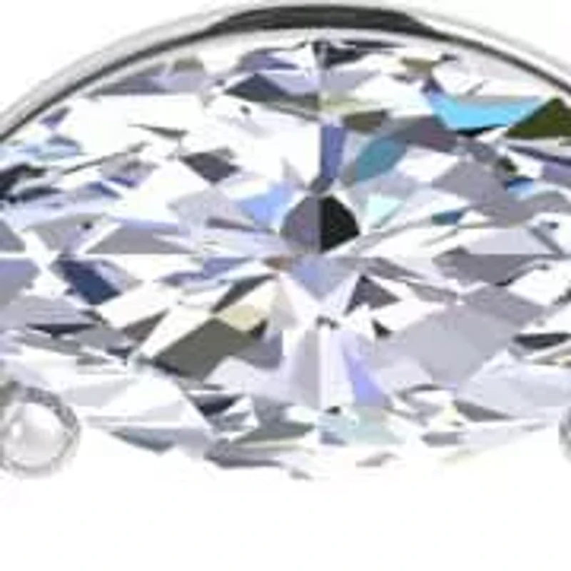 Lab Created 4 Carat Lab Grown Diamond Marquise and Round Circle Necklace In Sterling Silver