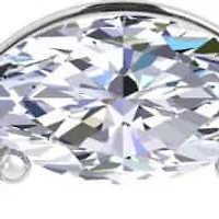 Lab Created 4 Carat Lab Grown Diamond Marquise and Round Circle Necklace In Sterling Silver