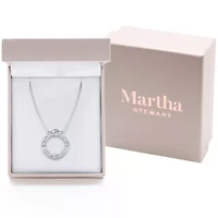 Lab Created 4 Carat Lab Grown Diamond Marquise and Round Circle Necklace In Sterling Silver