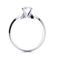 Lab Created Carat Grown Diamond Solitaire Ring Sterling Silver